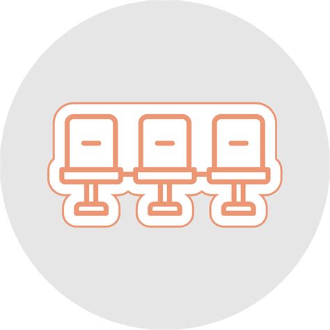 Stadium Seating Line Sticker Multicolor Icon 37846832 Vector Art at