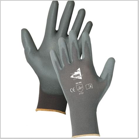 Lot De Paires De Gants Polyur Thane Gris Mf