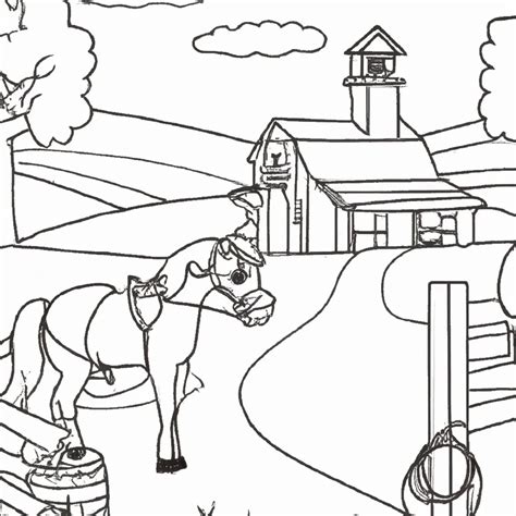 Desenhos Country Para Desenhar - 5 Desenhos de Paisagens Country para Imprimir e Colorir
