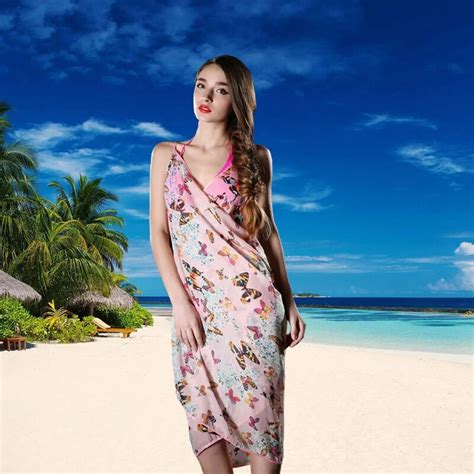 New Sexy Women Bikini Cover Up Butterfly Printed Chiffon Beach