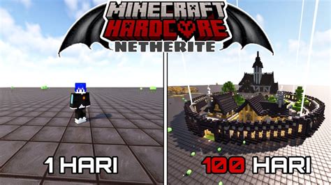 Hari Di Minecraft Hardcore Tapi Netherite Only Youtube