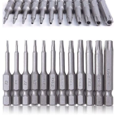 Tournevis Mèche Tête Torx T4 T30 Chrome Vanadium Acier Haute Qualité