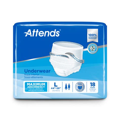 Attends Underwear Maximum Absorbency Large Incontinence