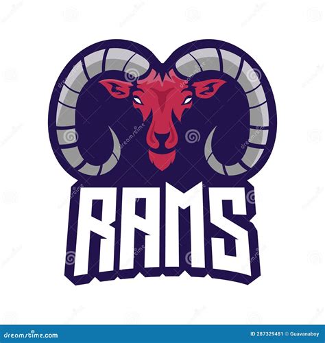 Rams Esport Logo Design Template Goat Logo Vector Illustration Stock