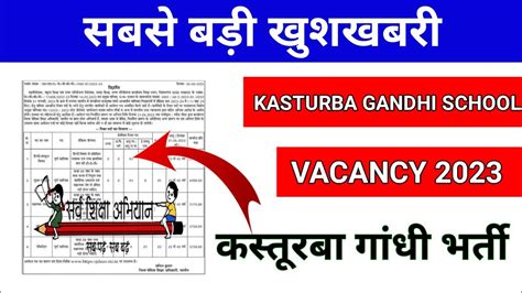 कसतरब गध भरत 2023 KASTURBA GANDHI RECRUITMENT 2023 KGBV