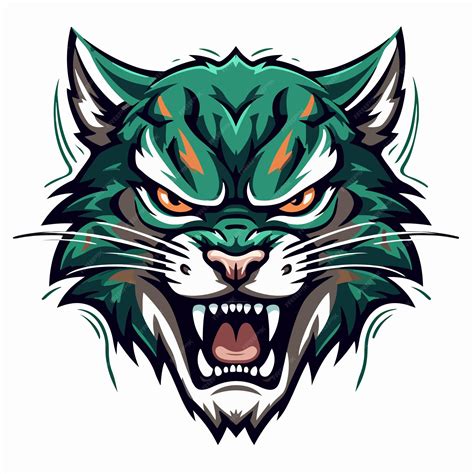 Premium Vector | Majestic wildcat mascot logo vector illustration with isolated background