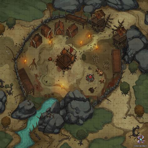 Goblin Camp Battle Map By Hassly On Deviantart Dnd World Map Fantasy