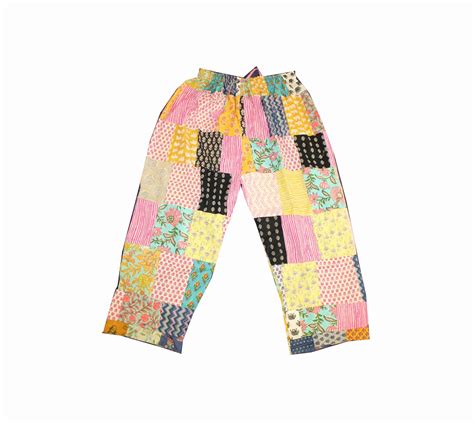 Hippie Patchwork Pant Women Boho Style Vinatge Pant Yoga Etsy