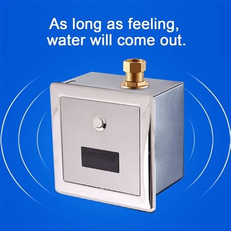 Automatic Sensing Flush Valve Wallmount Concealed Stainless Steel Plus