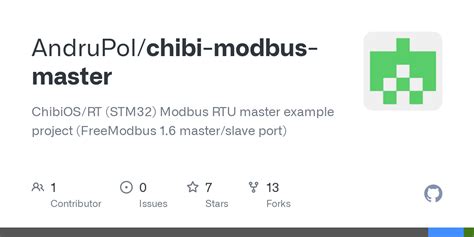 Github Andrupol Chibi Modbus Master Chibios Rt Stm Modbus Rtu