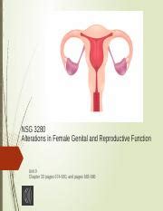 Nsg Unit Pptx Nsg Alterations In Female Genital And