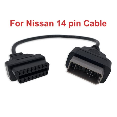 Obd1 Male To Obd2 16 Pin Female Connector Adapter Cable Diagnostic Tool