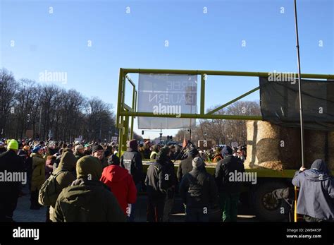 Berlin Deutschland Januar Deutsche Bauern Protestieren Mit