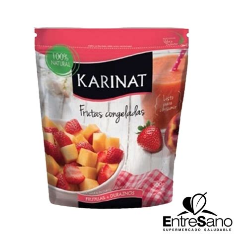 Pulpa Congelada Mix Frutilla Durazno300 Gr Karinat Entresano