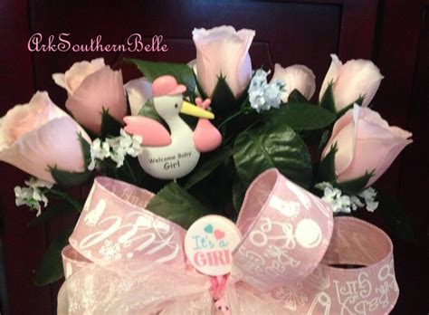 Baby Girl Floral Arrangement Welcome Baby Girl Floral New Etsy