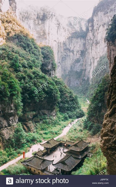 Chongqing China Three Natural Bridges Wulong Ancient Natural Bridge