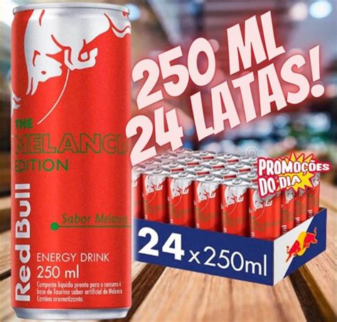 Energético Red Bull Energy Drink Melancia 250 Ml 24 Latas Promos