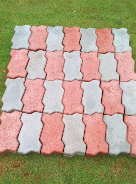 Red Zig Zag Concrete Paver Block Thickness Mm At Rs Square Feet