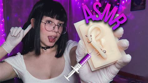 ASMR COLOCANDO PIERCING NA SUA ORELHA YouTube