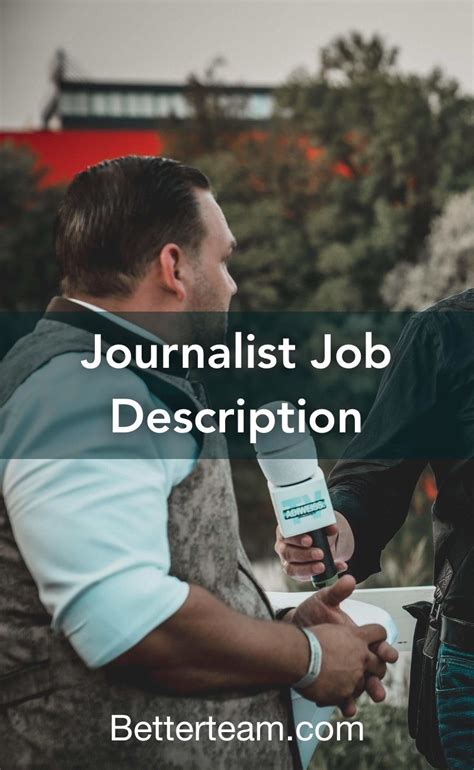 Journalist Job Description | Interview questions, Best interview ...