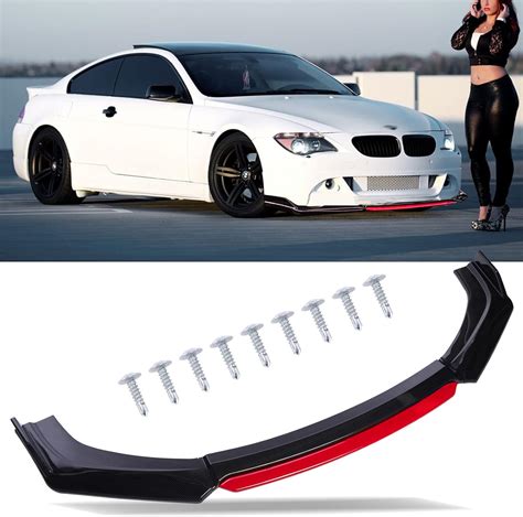 Buy Universal Front Bumper Lip Body Kit ABS Front Spoiler Black Glossy