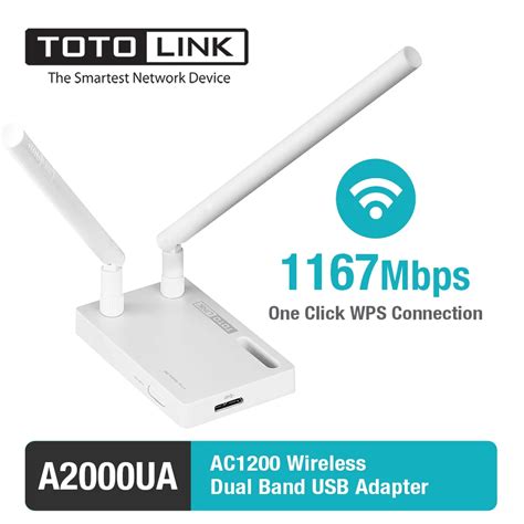 TOTOLINK A2000UA 11AC 2 4G 300Mbps 5 8G 867Mbps Dual Band USB WiFi