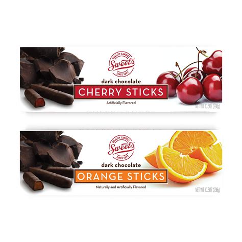 Buy Sweet Candy Dark Chocolate Orange And Cherry Sticks Chocolate Covered Candy Orange