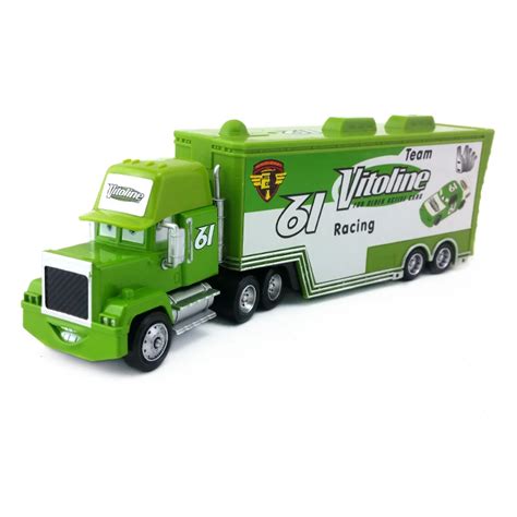 Disney Pixar Cars Mack Uncle No.61 Vitoline Racer's Truck 1:55 Diecast Toy Car Model Loose New ...