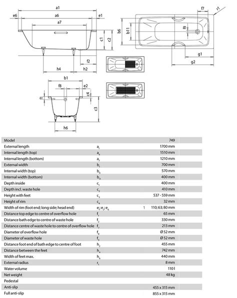 Kaldewei Cayono Single Ended Steel Bath X Mm Banyo