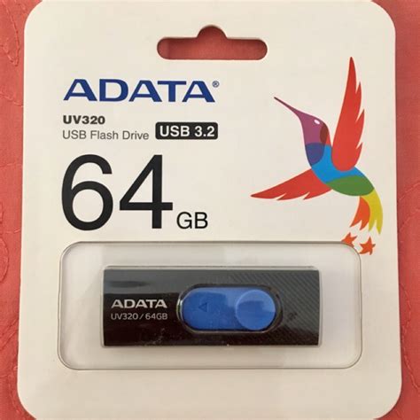 全新 ADATA 威剛 UV320 64G 64GB USB3 2 Gen1隨身碟無蓋伸縮碟 黑 蝦皮購物