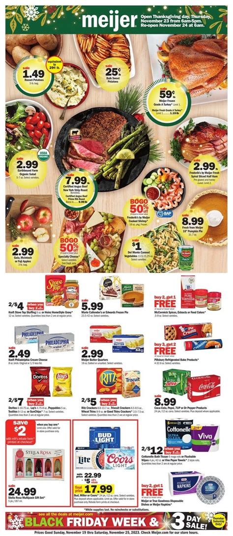 Meijer Weekly Ad Thanksgiving Nov Weeklyads