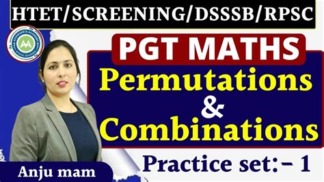 Permutations And Combinations Practice Session 1 Imp For Pgt Maths