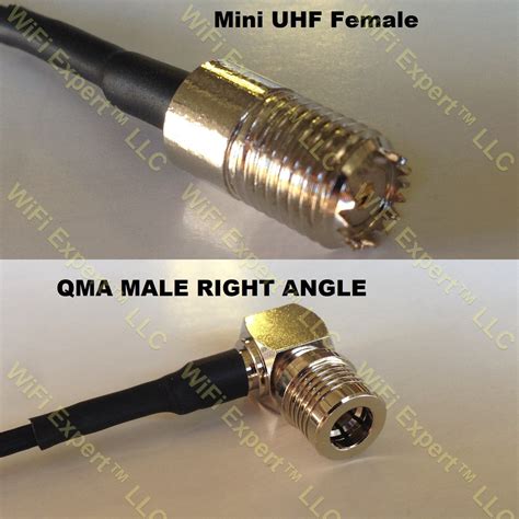 Lmr Mini Uhf Female To Qma Male Angle Coaxial Rf Pigtail Cable Rf