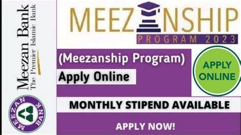 Meezanship Program 2023 Meezan Bank Jobs Internship Latest Jobs