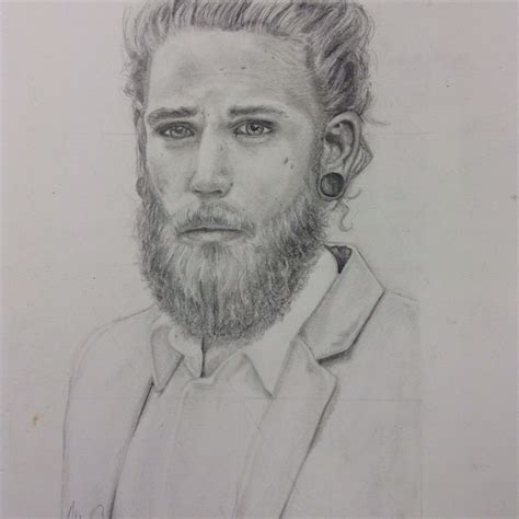 Man Bun Pencil Drawing Sketch Manbuns Manbunsandbeards