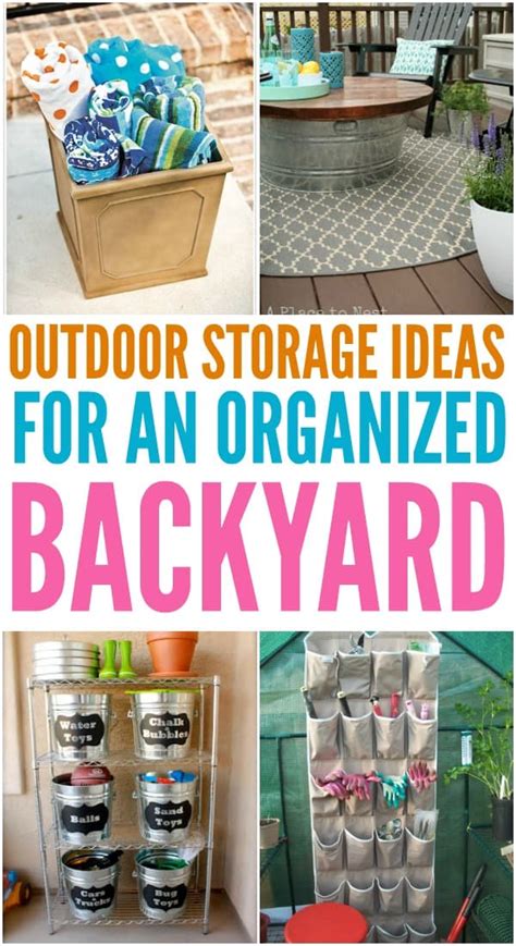 Backyard Storage Ideas For An Organized Backyard - Organization Obsessed