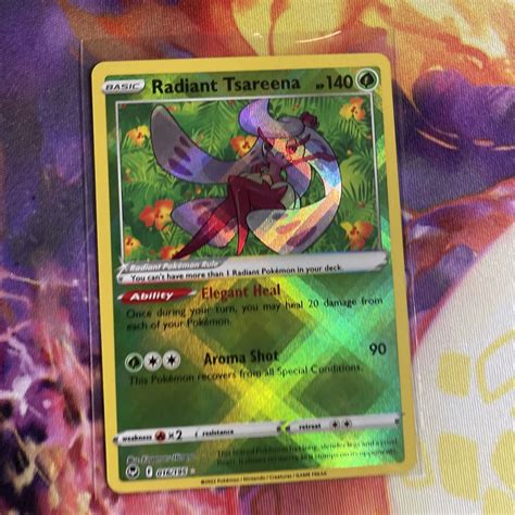 Radiant Tsareena Holo Pokemon Silver Tempest Nm Mint Pokemon