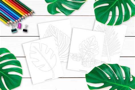 Free Printable Tropical Leaf Stencil Template – Simple Mom Project