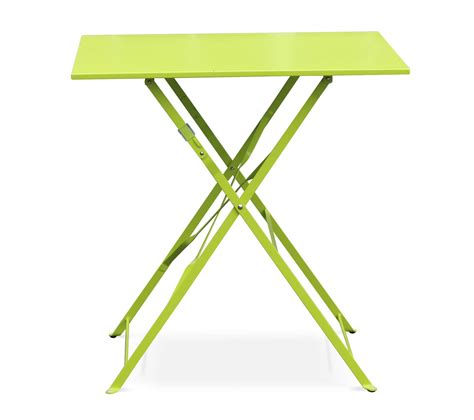 Table Jardin Bistrot Pliable Emilia Carrée Verte Table Carrée 70x70