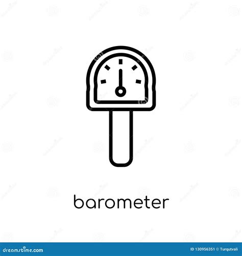 Barometer Icon Trendy Modern Flat Linear Vector Barometer Icon Stock