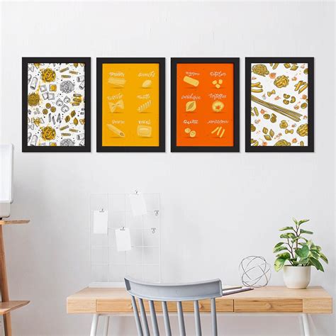 Quadros Tipos De Massas Moldura Preta X Cm Un Quartinhos Quadro