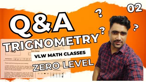 Trigonometry Ratio Part For Vlw Exam Jkssb Online Tutorial