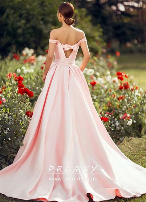 Romantic Blushing Pink Satin V Neckline Floor Length Engagement Formal Dress