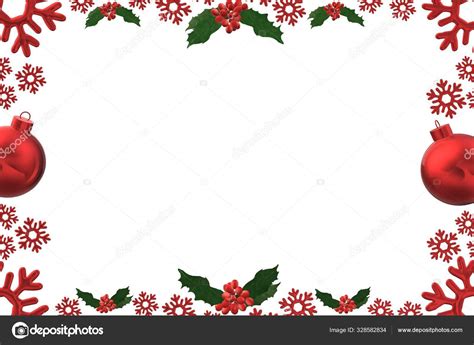 High Resolution Christmas Card Borders