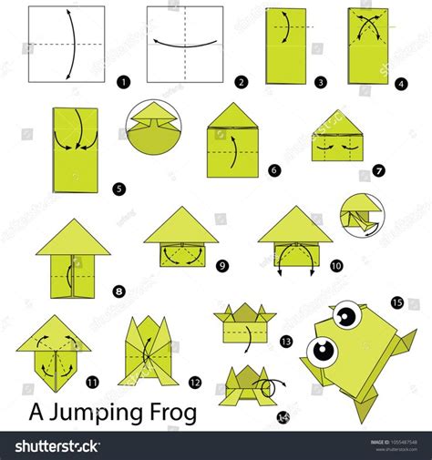 Step By Step Instructions How To Make Origami A Jumping Frog