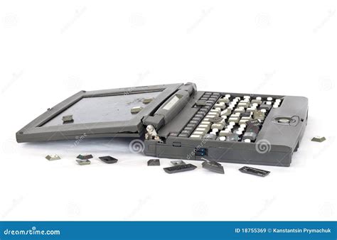 broken laptop stock image image  disk restore data