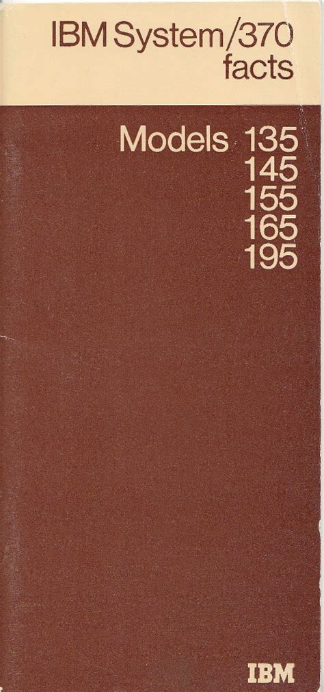 IBM System/370 Facts - Book - Computing History