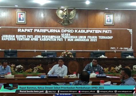 Rapat Banmus Ketua Dewan Sebut Prioritaskan Pembahasan APBD 2021