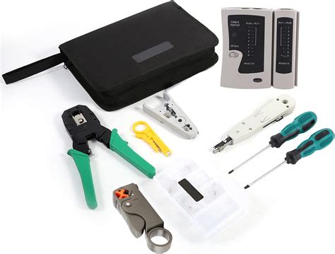 Network Tool Kit Portable Ethernet Cable Crimper Kit RJ45 RJ11 Crimper