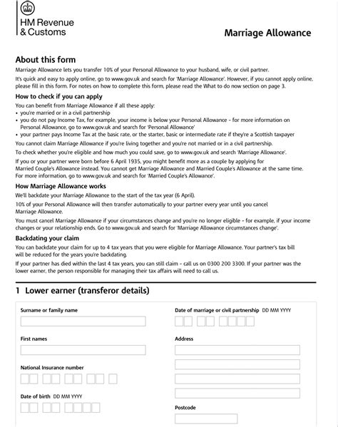 New Marriage Allowance Form Made Available Payadvice Uk